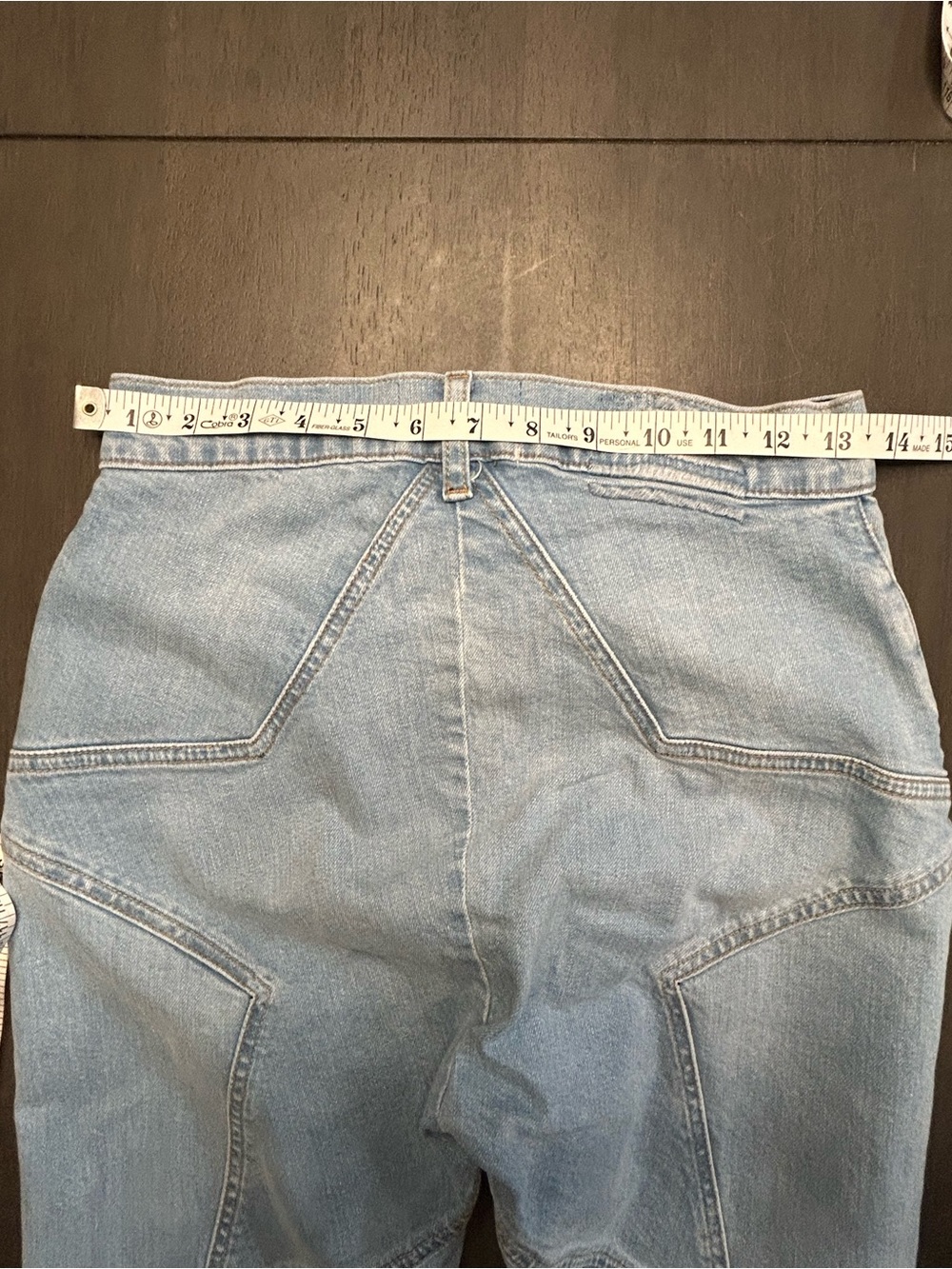 Revice Venus Flares Star Butt Jeans Light Wash High Waisted Boho Retro Denim 28 - Picture 13 of 13